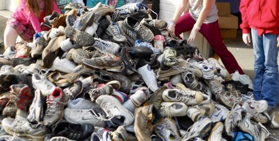  A mountain of shoes